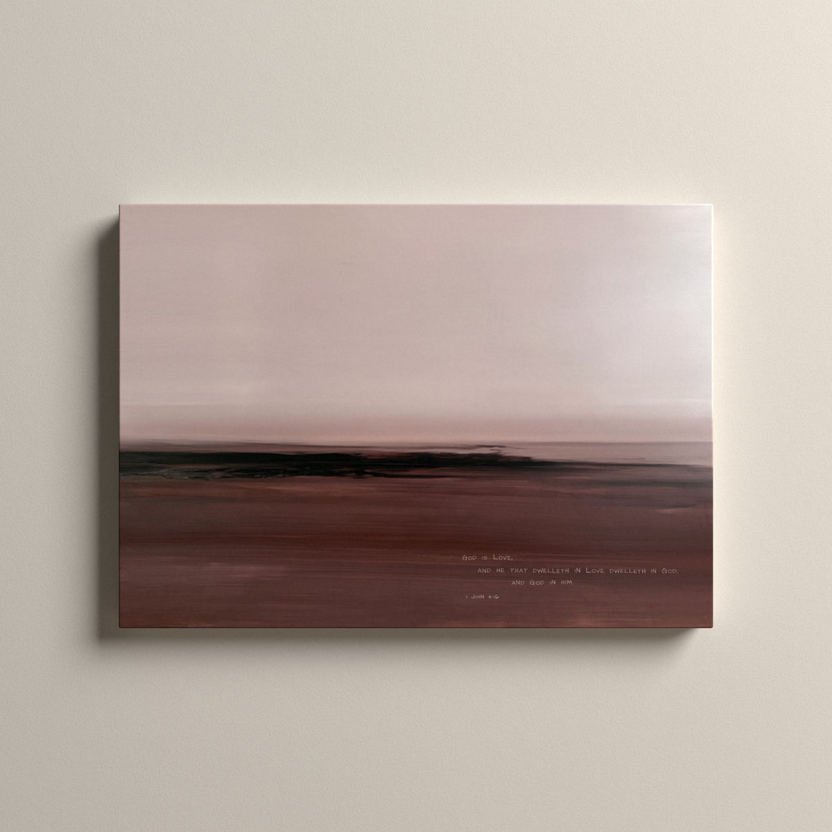 Dusk, 1 John 4:16 scripture canvas art, unframed