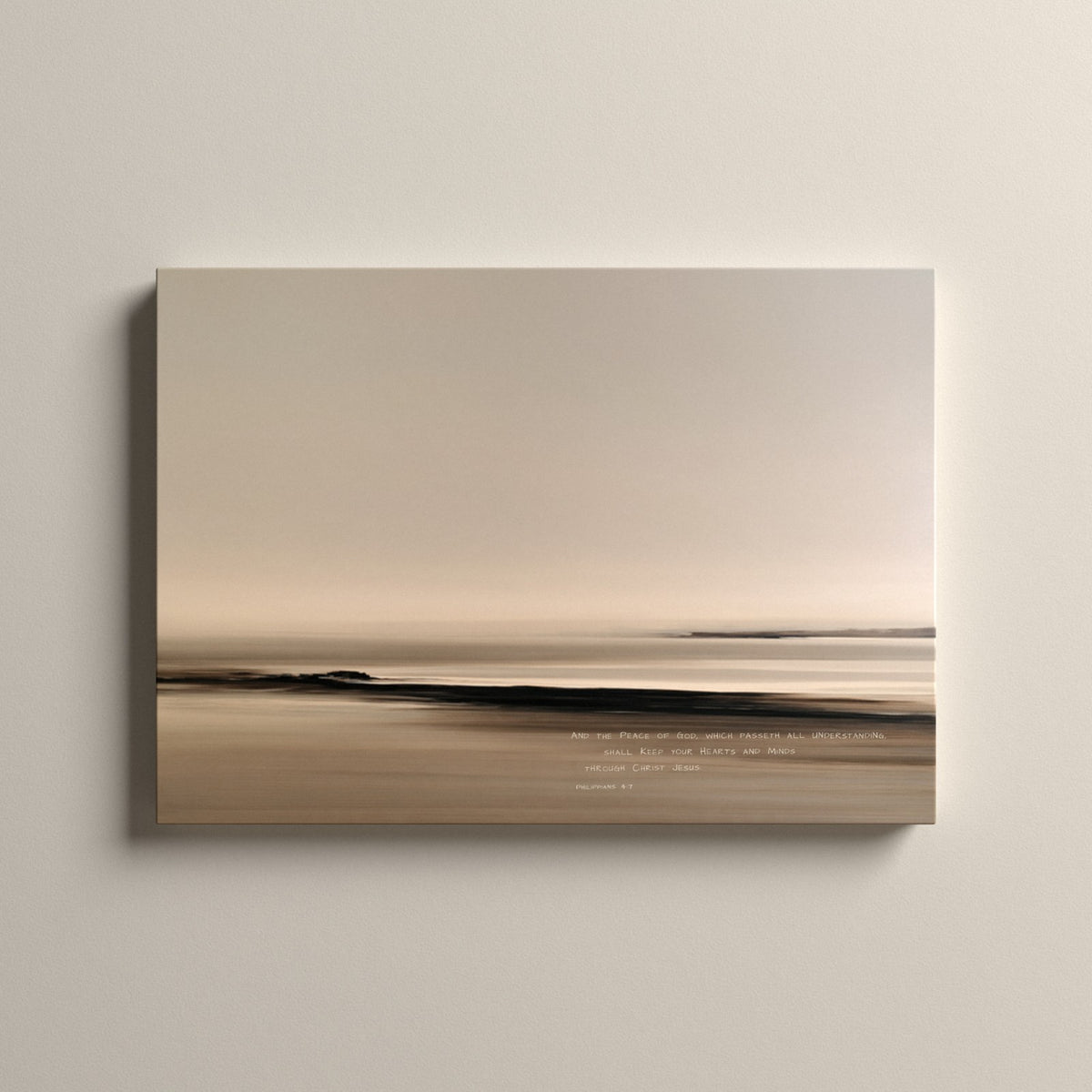 Ebb, Philippians 4:7 scripture canvas art, unframed