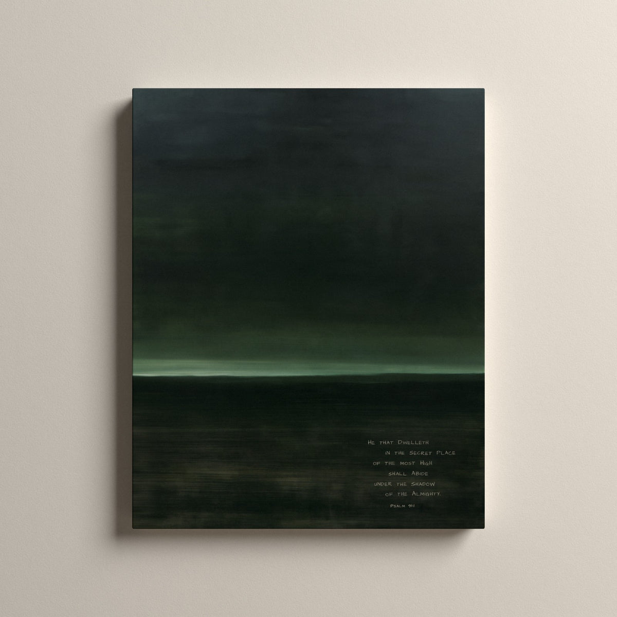 Haven, Psalm 91:1 scripture canvas art, unframed