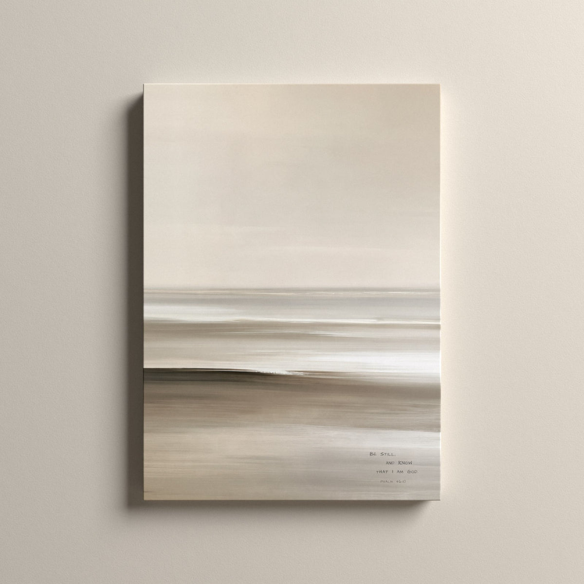 Linen, Psalm 46:10 scripture canvas art, unframed