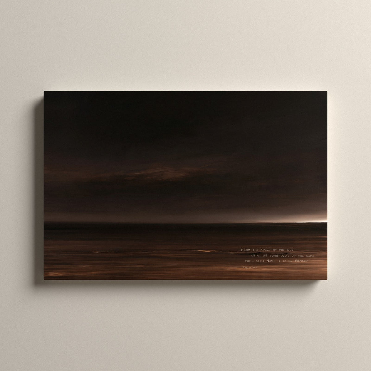 Nightfall, Psalm 113:3 scripture canvas art, unframed