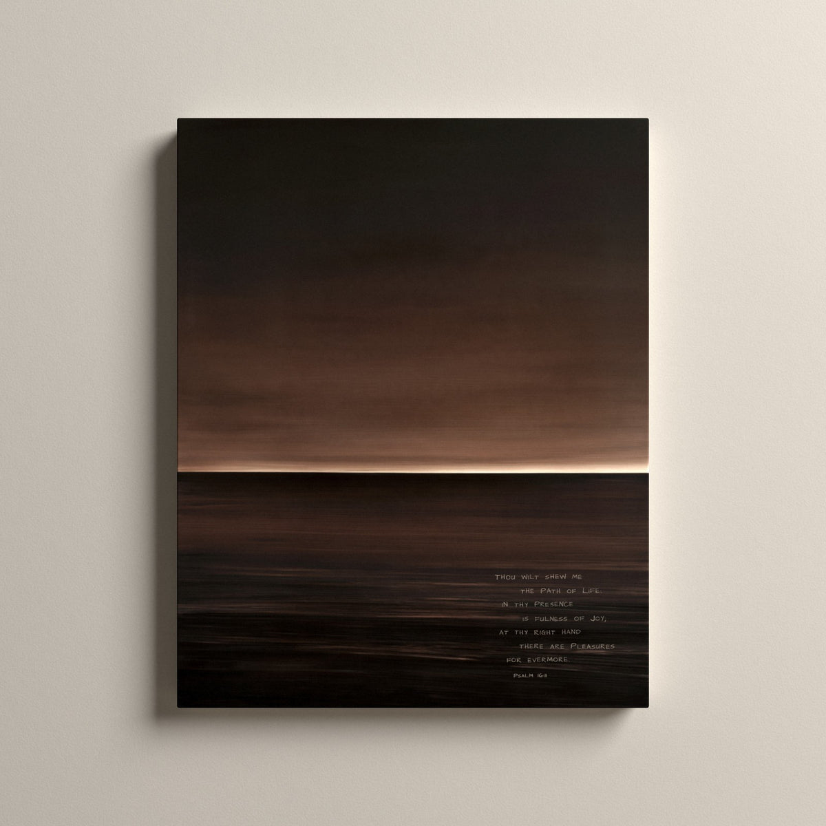 Nocturne, Psalm 16:11 scripture canvas art, unframed
