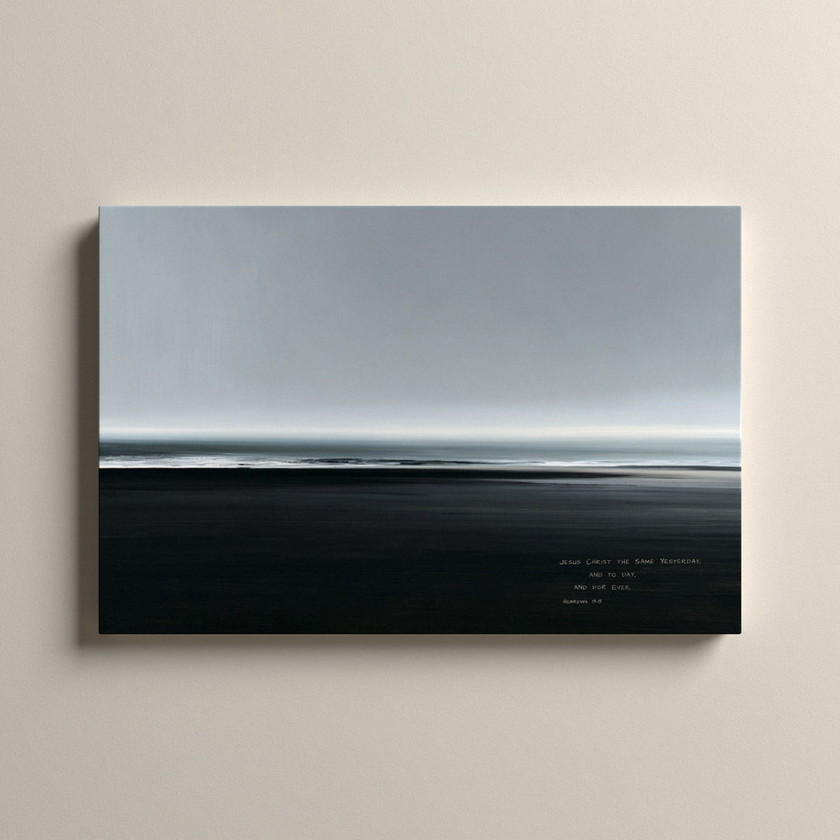 Slate, Hebrews 13:8 scripture canvas art, unframed