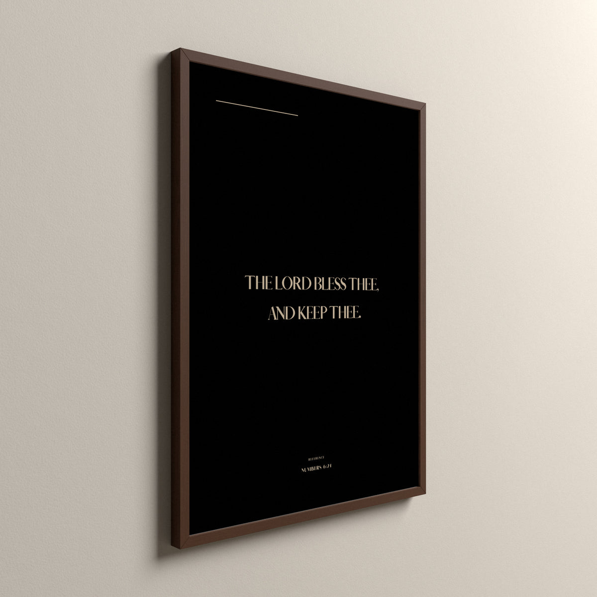 The Blessing, Numbers 6:24, Ashwood Scripture art print in an espresso frame