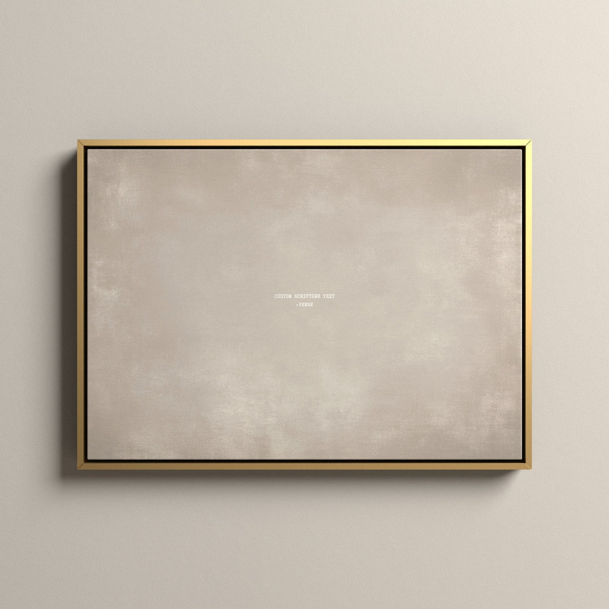 Cashmere Scripture canvas with your own verse in a gold floating frame