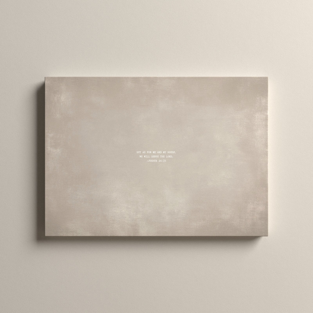 Cashmere Scripture canvas with Joshua 24:15, unframed