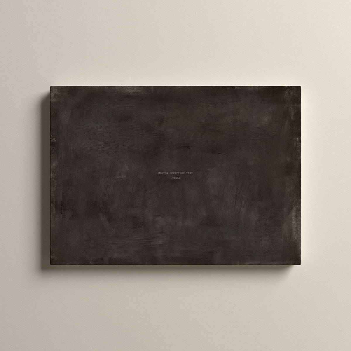 Charcoal Brown Scripture canvas with your own verse, unframed
