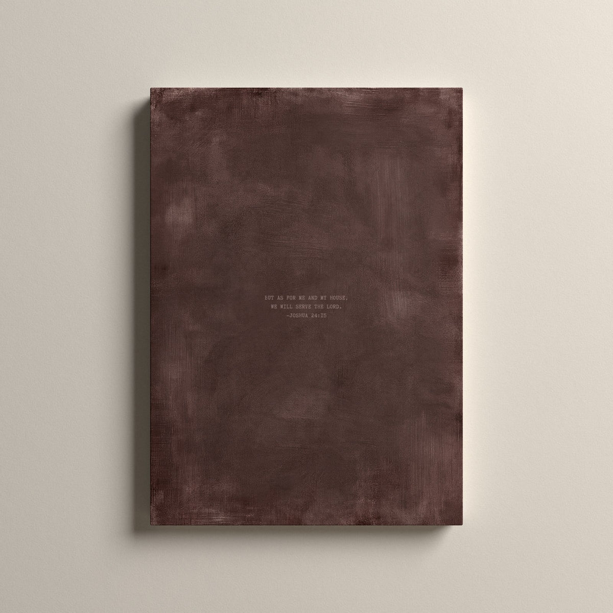 Deep Rose Scripture canvas with Joshua 24:15, unframed