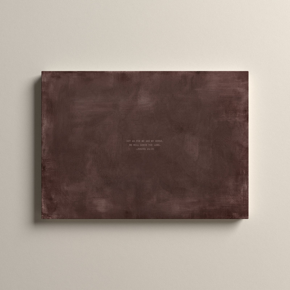 Deep Rose Scripture canvas with Joshua 24:15, unframed
