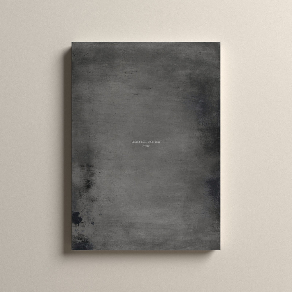 Graphite Scripture canvas with your own verse, unframed