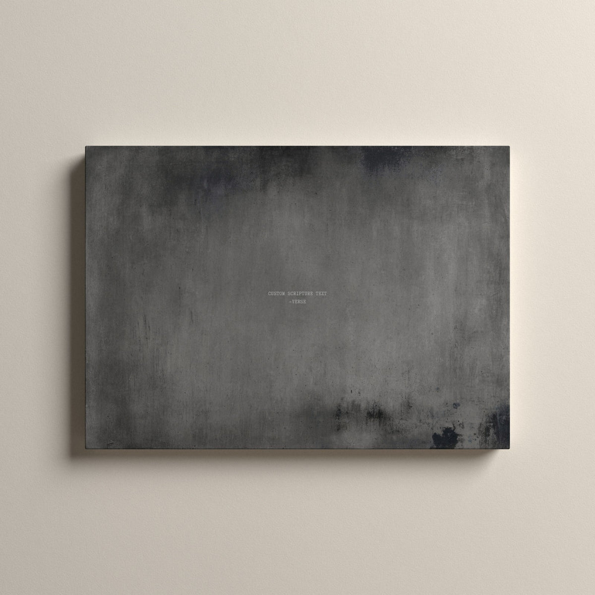 Graphite Scripture canvas with your own verse, unframed