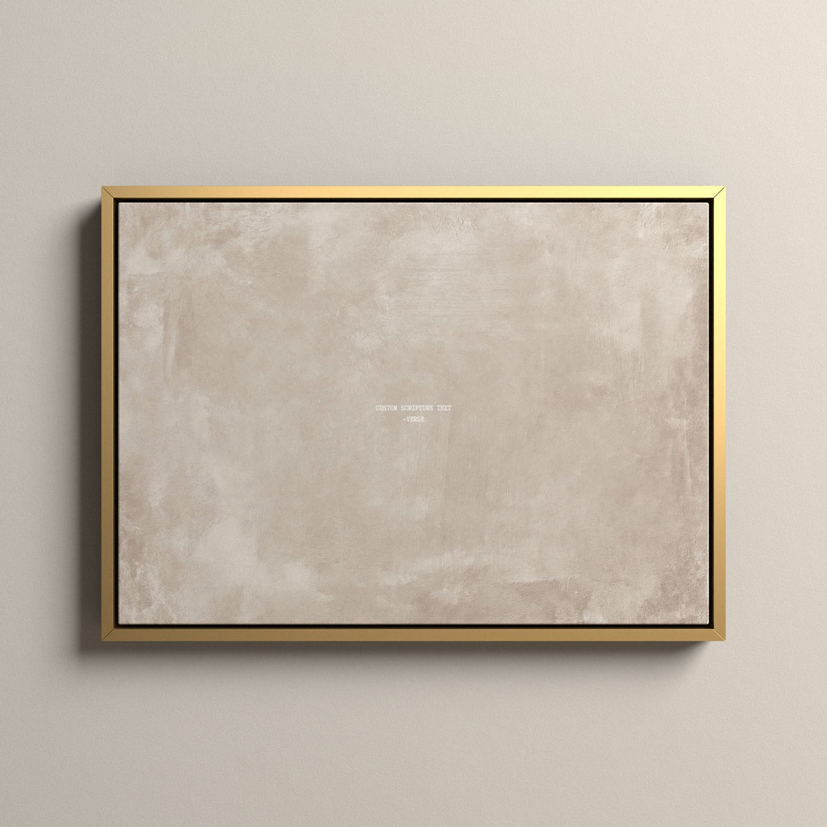 Oat Scripture canvas with your own verse in a gold floating frame