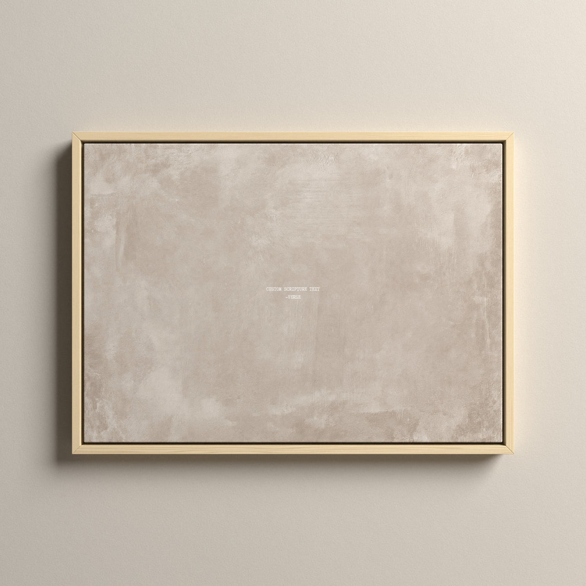 Oat Scripture canvas with your own verse in a natural floating frame
