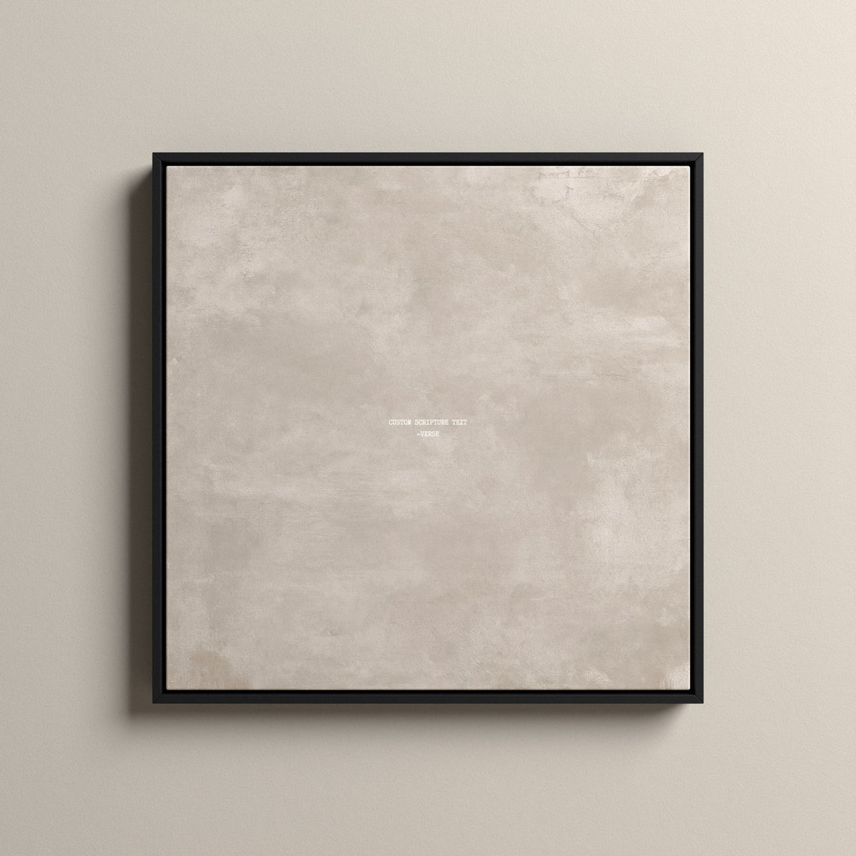 Oat Scripture canvas with your own verse, in a black floating frame