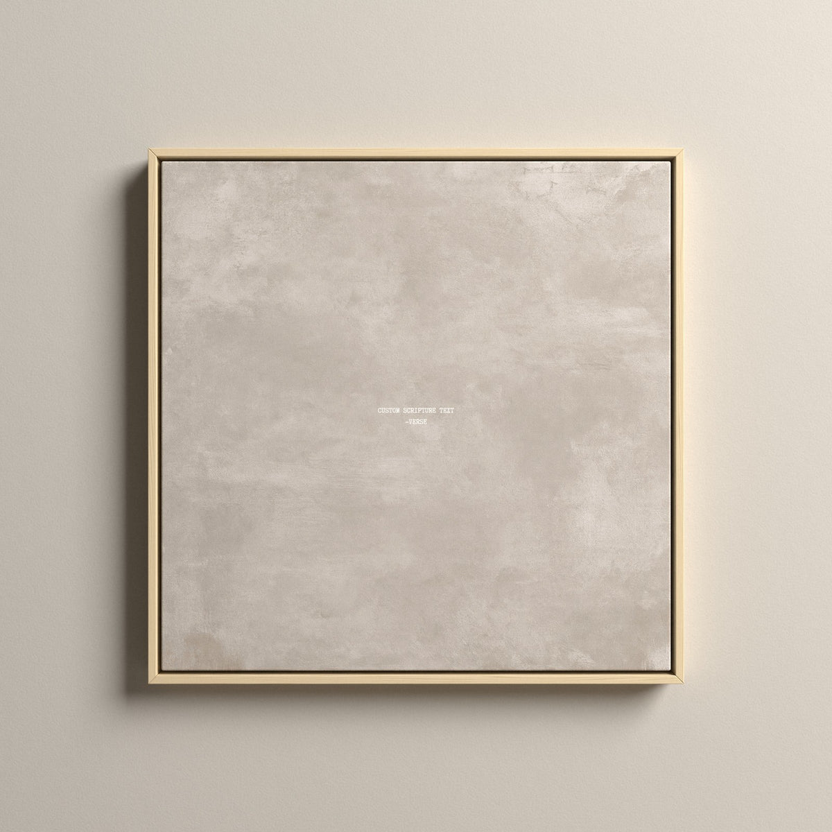 Oat Scripture canvas with your own verse, in a natural floating frame