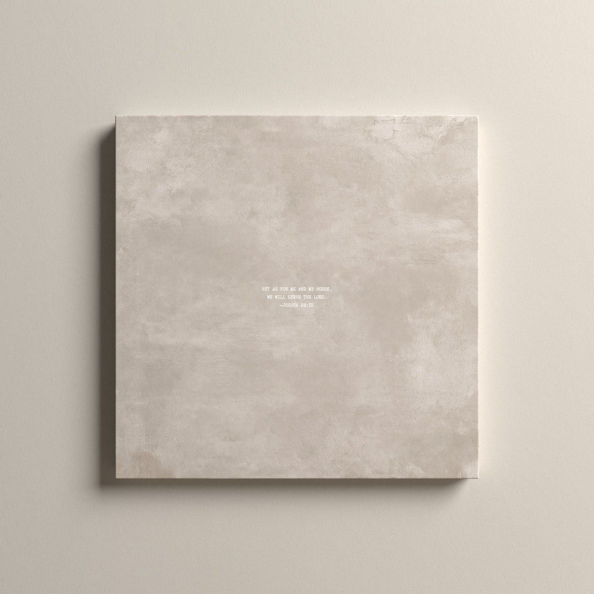 Oat Scripture canvas with Joshua 24:15, unframed