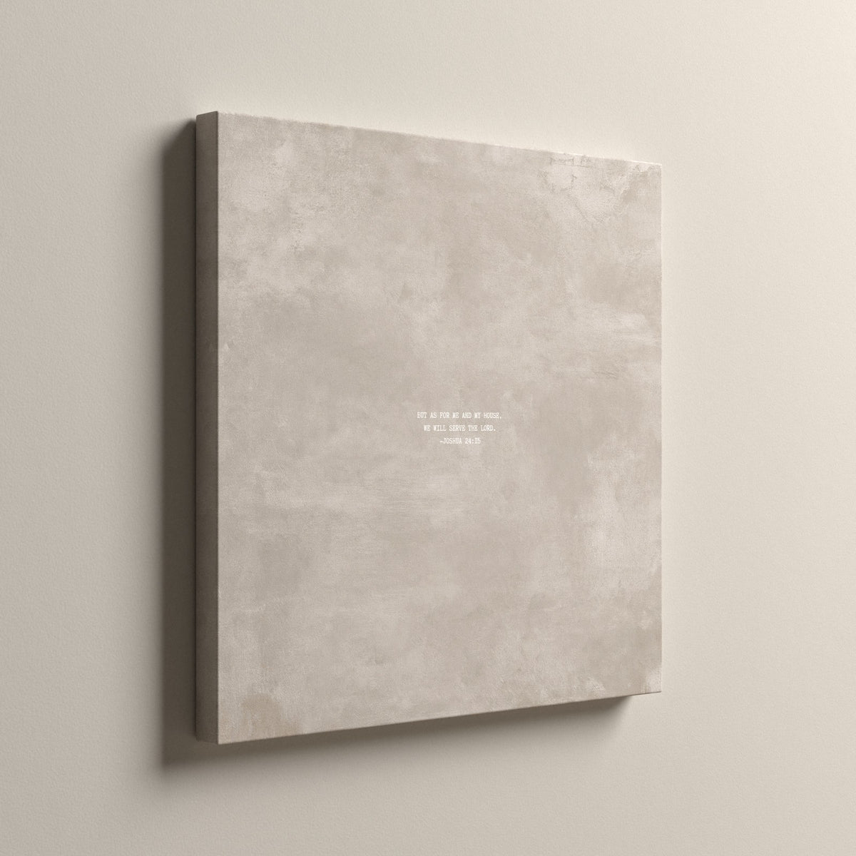 Oat Scripture canvas, unframed, side view