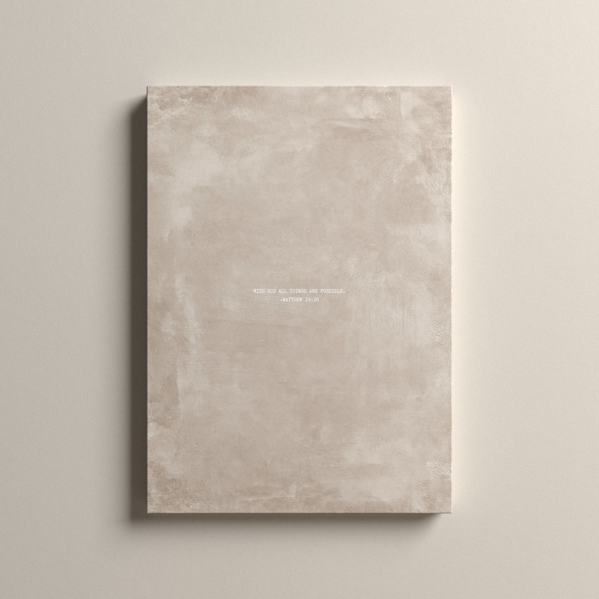 Oat Scripture canvas with Matthew 19:26, unframed