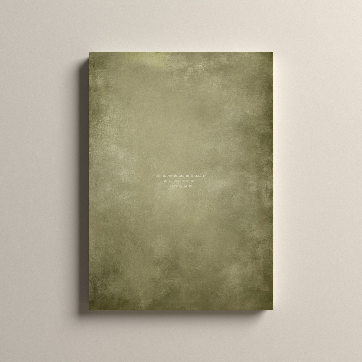 Olive Scripture canvas with Joshua 24:15, unframed