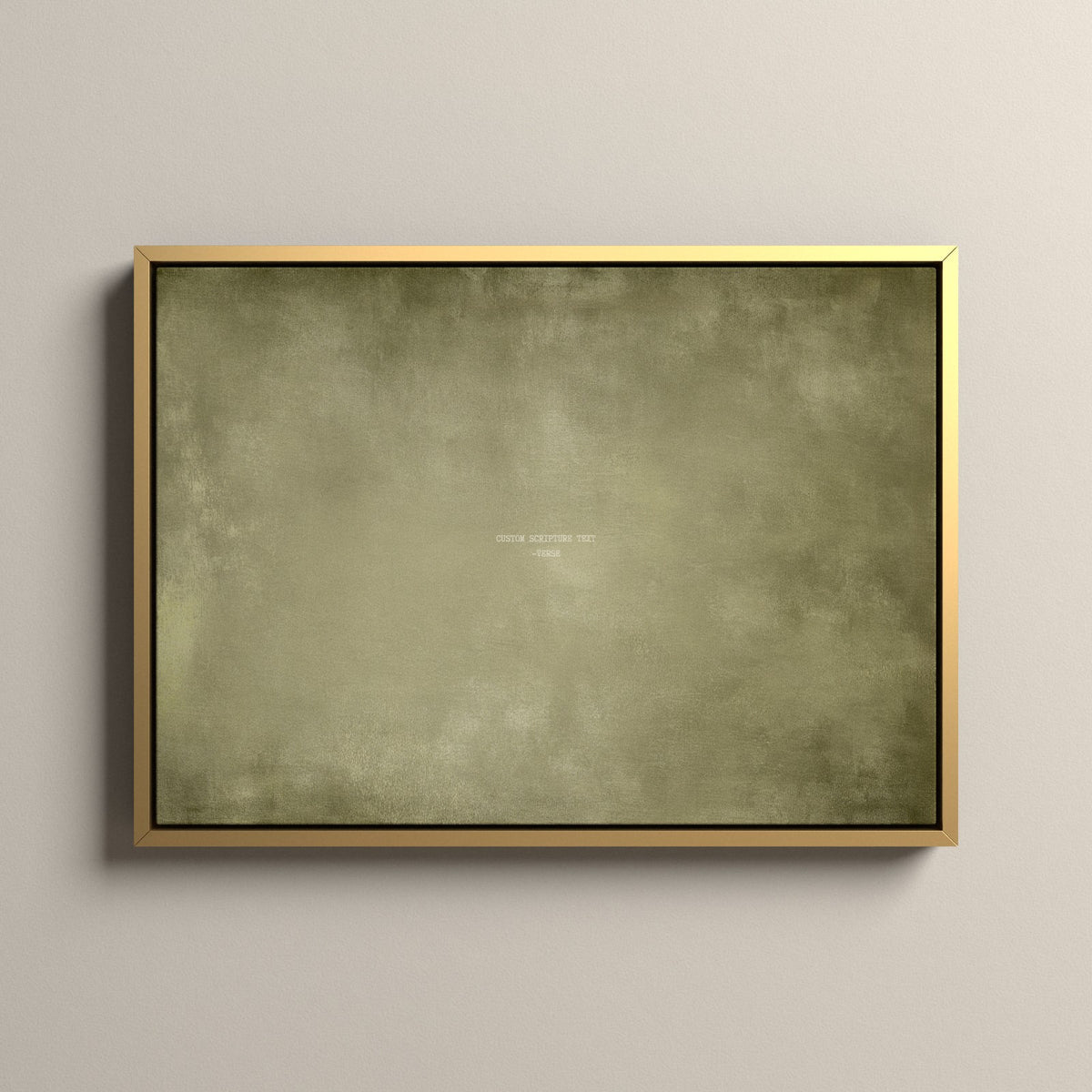 Olive Scripture canvas with your own verse in a gold floating frame