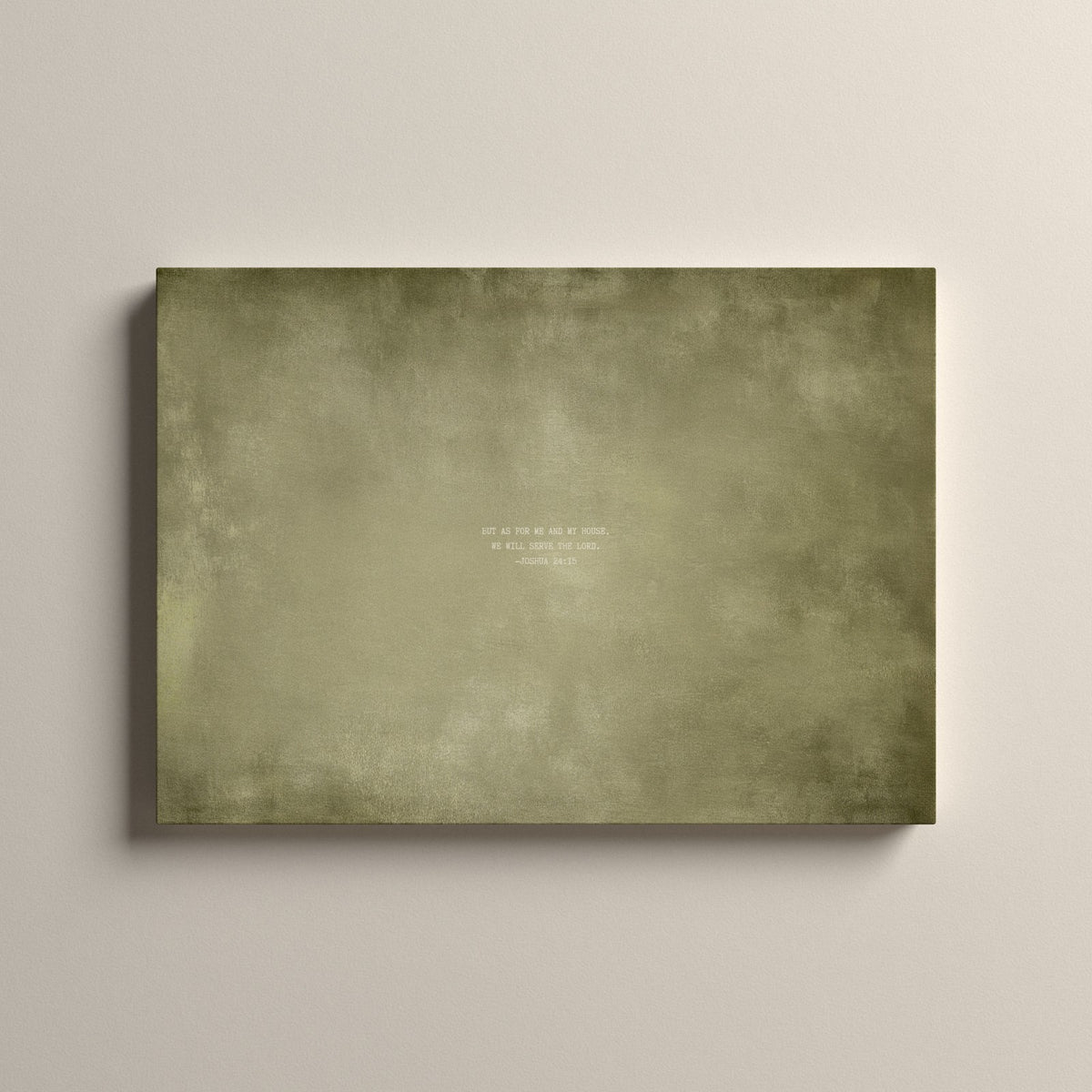 Olive Scripture canvas with Joshua 24:15, unframed