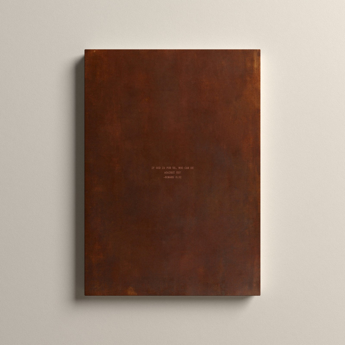 PATINA 02 Scripture canvas with Romans 8:31, unframed