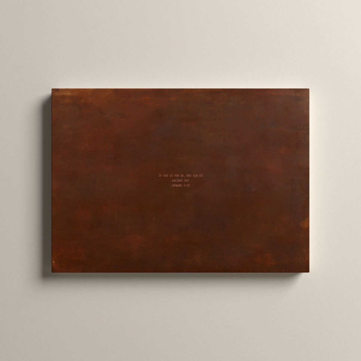 PATINA 02 Scripture canvas with Romans 8:31, unframed