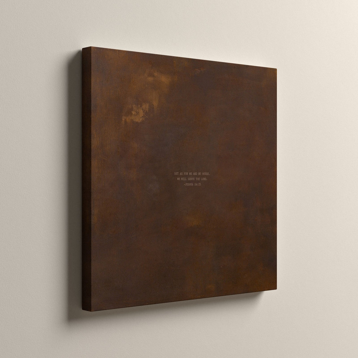 PATINA 03 Scripture canvas, unframed, side view