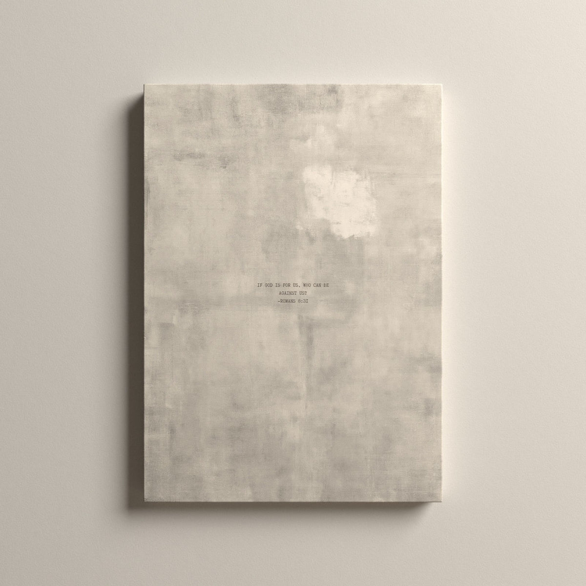PATINA 04 Scripture canvas with Romans 8:31, unframed