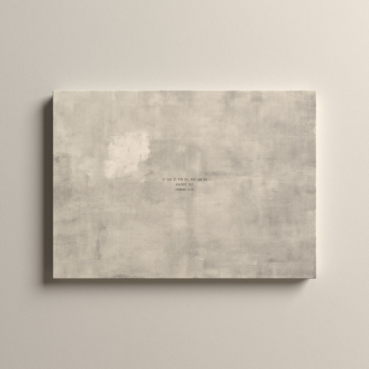 PATINA 04 Scripture canvas with Romans 8:31, unframed
