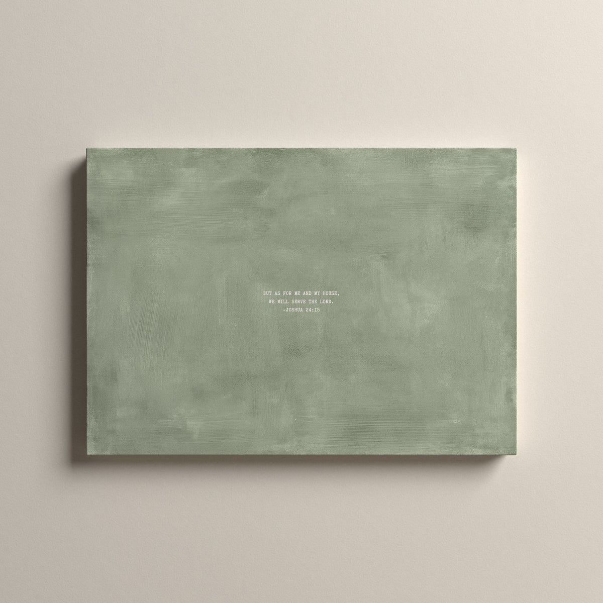 Sage Scripture canvas with Joshua 24:15, unframed