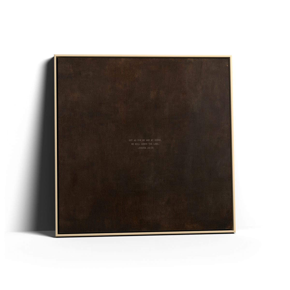 PATINA 01 Scripture canvas with Joshua 24:15 in a natural frame
