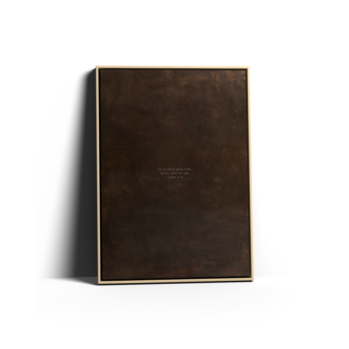 PATINA 01 Scripture canvas with Joshua 24:15 in a natural frame