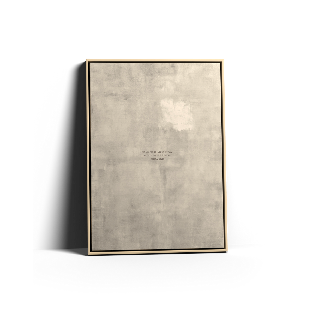 PATINA 04 Scripture canvas with Joshua 24:15 in a natural frame