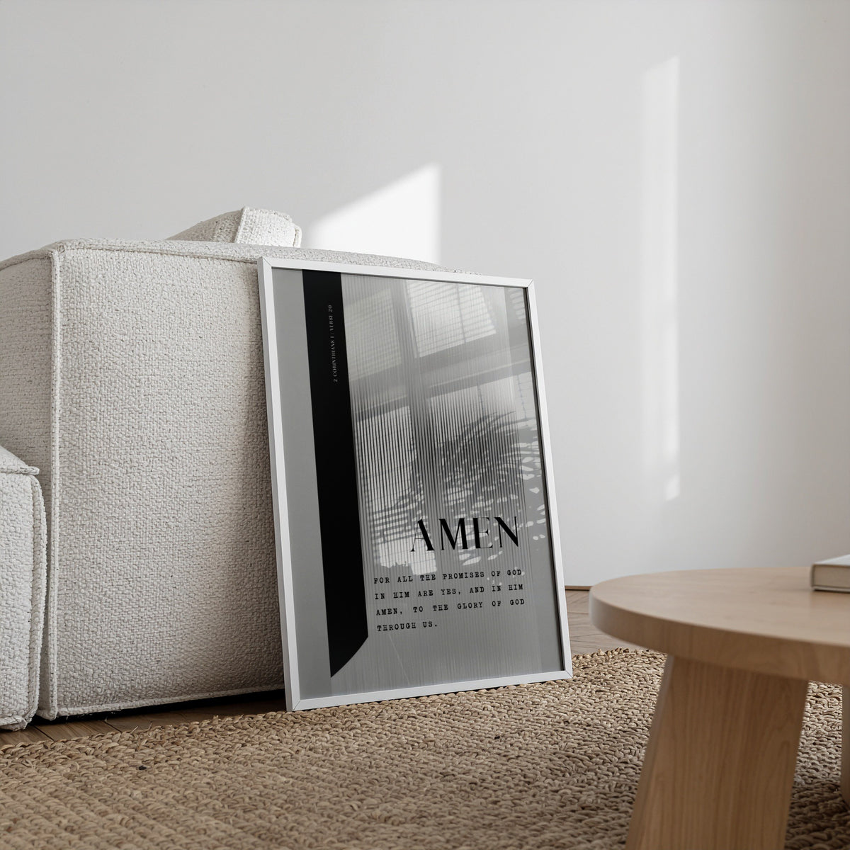 AMEN 2 Corinthians 1:20 Christian wall art print by AENON HOME fine art scripture print