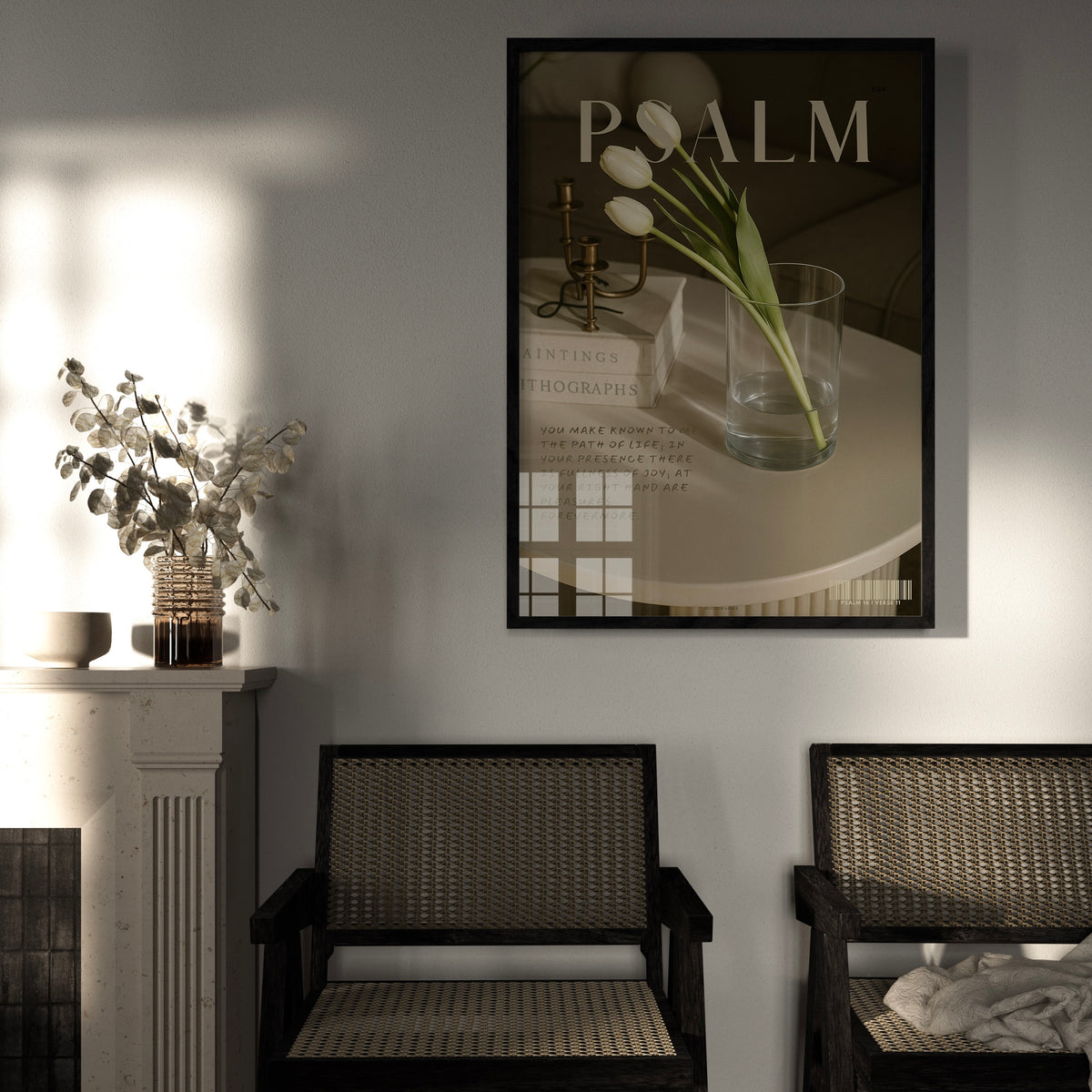 Fullness of Joy Psalm 16:11 Christian wall art print by AENON HOME fine art scripture print