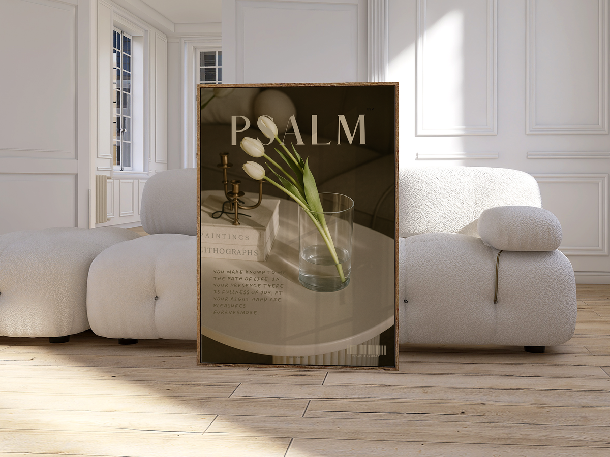 Fullness of Joy Psalm 16:11 Christian wall art print by AENON HOME fine art scripture print