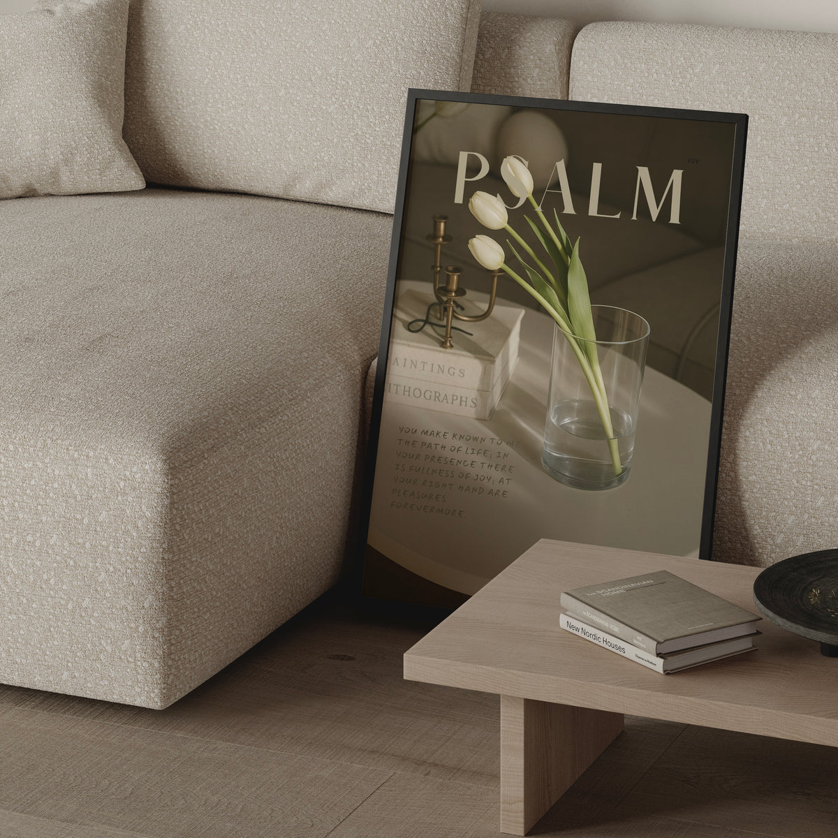 Fullness of Joy Psalm 16:11 Christian wall art print by AENON HOME fine art scripture print