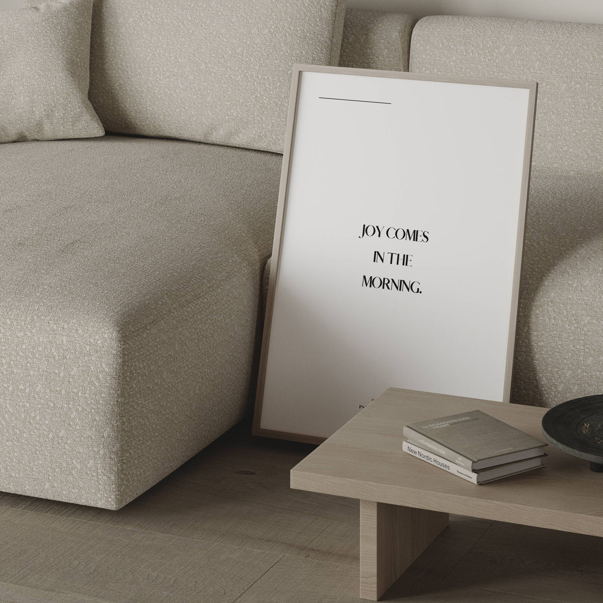 Joy Psalm 30:5 Christian wall art print by AENON HOME fine art scripture print