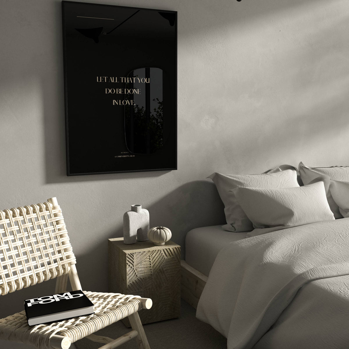 Love 1 Corinthians 16:14 Christian wall art print by AENON HOME fine art scripture print
