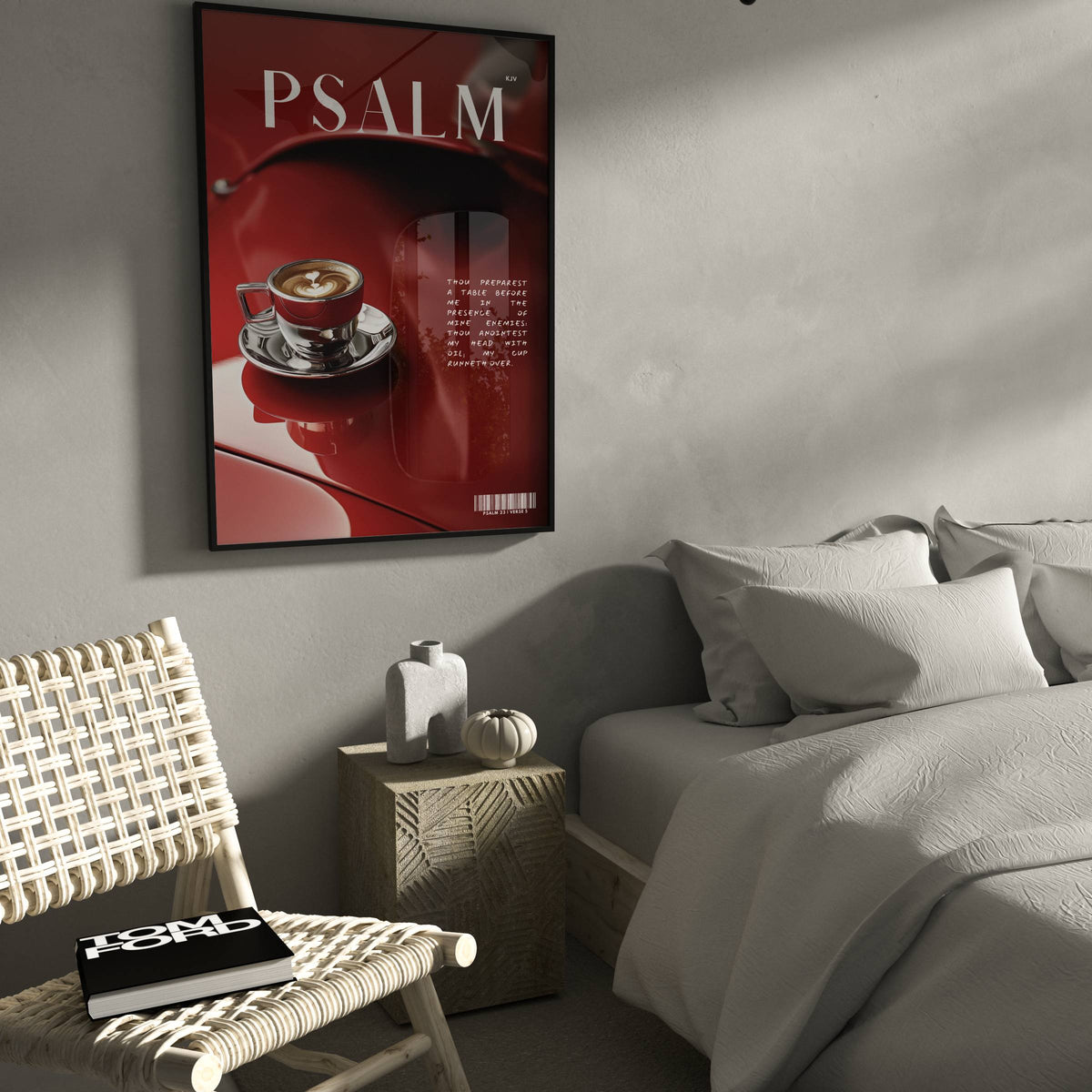 My Cup Psalm 23:5 Christian wall art print by AENON HOME fine art scripture print