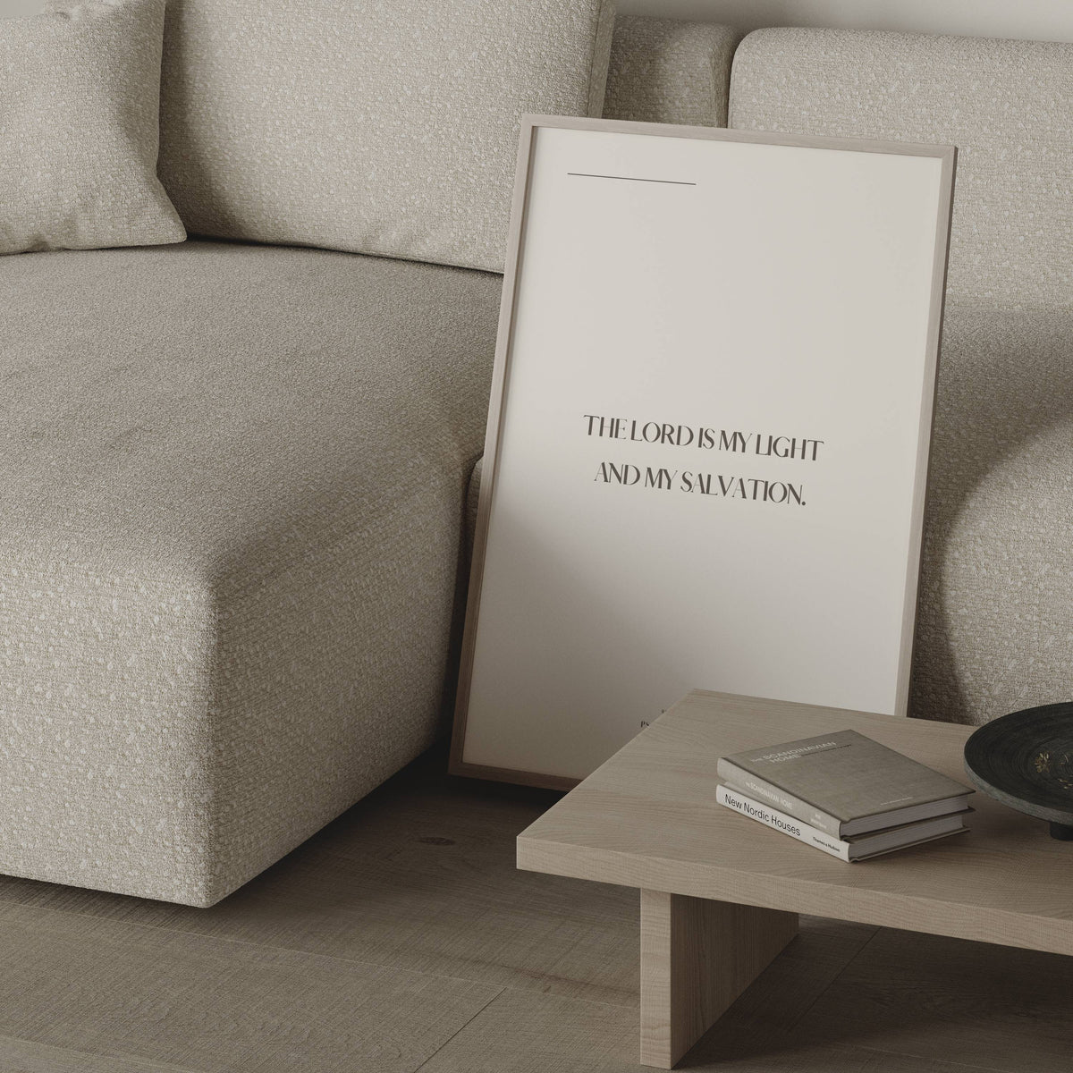 My Light Psalm 27:1 Christian wall art print by AENON HOME fine art scripture print