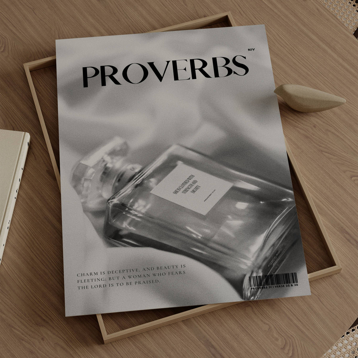 Proverbs Nº 31 Proverbs 31:25-30 Christian wall art print by AENON HOME fine art scripture print