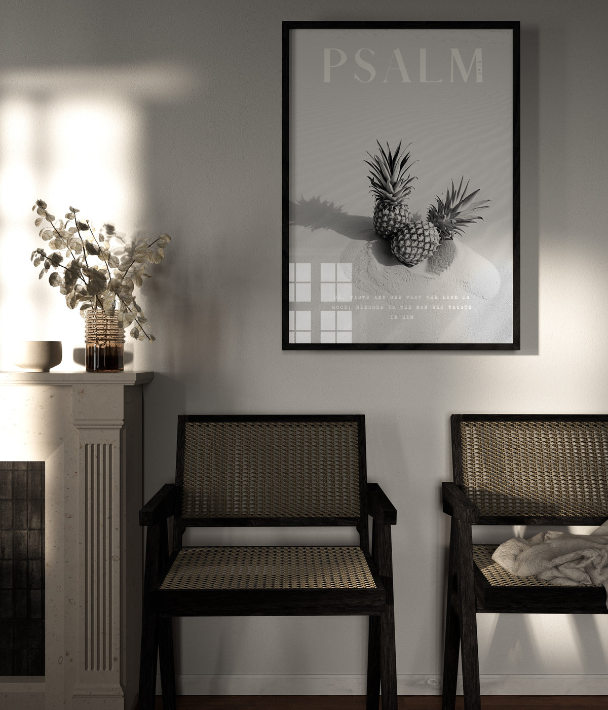 TASTE Psalm 34:8 Christian wall art print by AENON HOME fine art scripture print