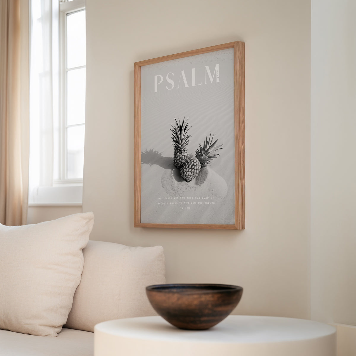 TASTE Psalm 34:8 Christian wall art print by AENON HOME fine art scripture print