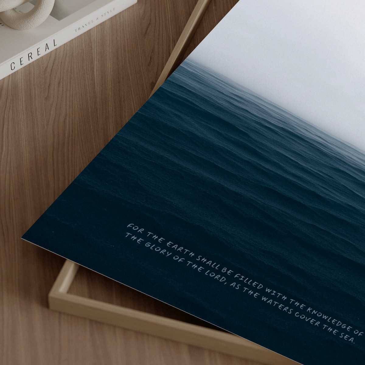 The Sea Nº 1 Habakkuk 2:14 Christian wall art print by AENON HOME fine art scripture print