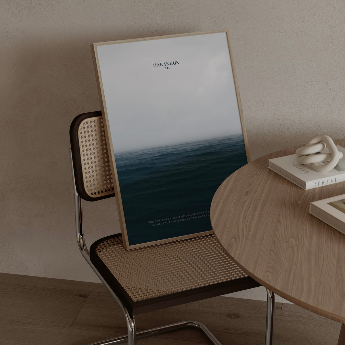 The Sea Nº 1 Habakkuk 2:14 Christian wall art print by AENON HOME fine art scripture print