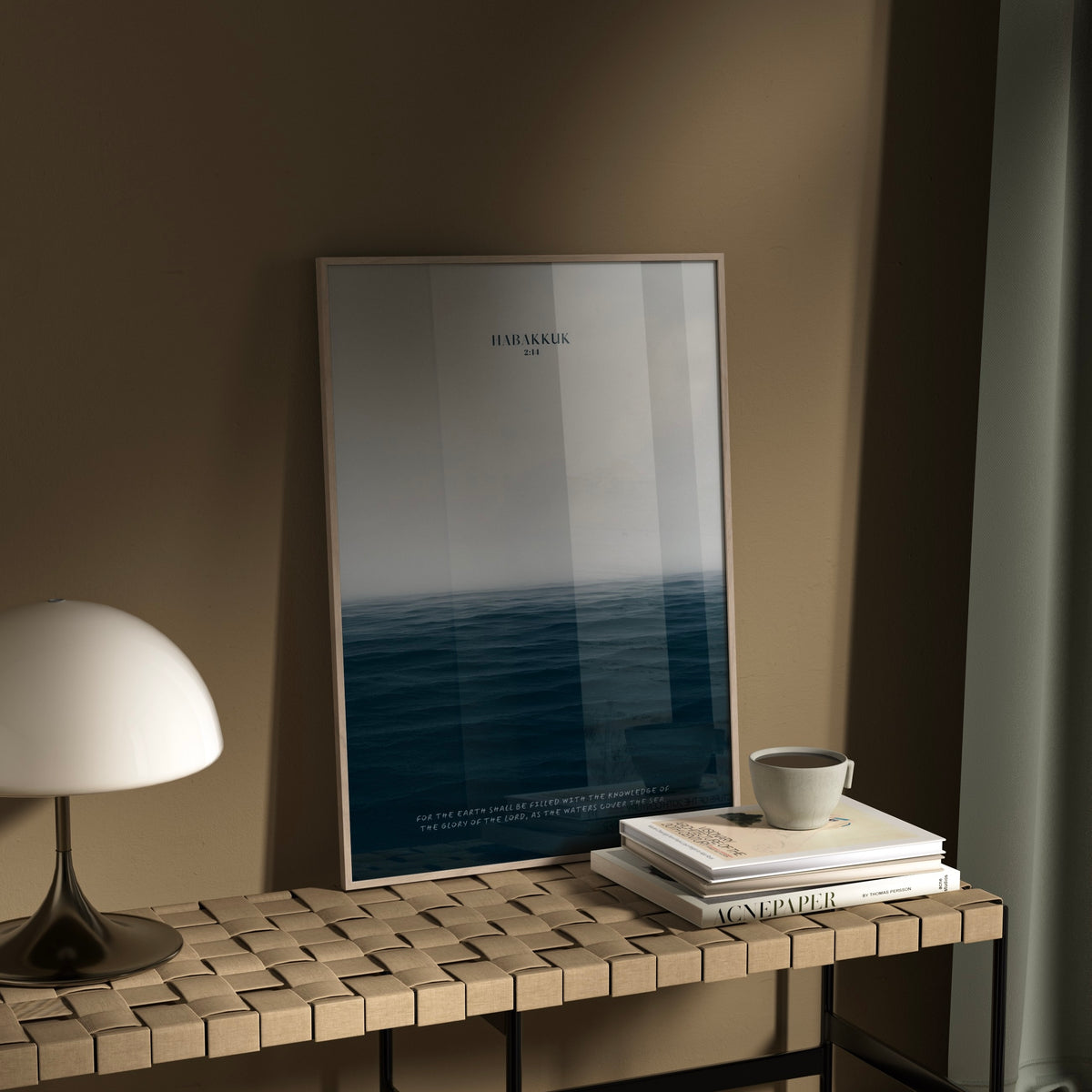 The Sea Nº 1 Habakkuk 2:14 Christian wall art print by AENON HOME fine art scripture print