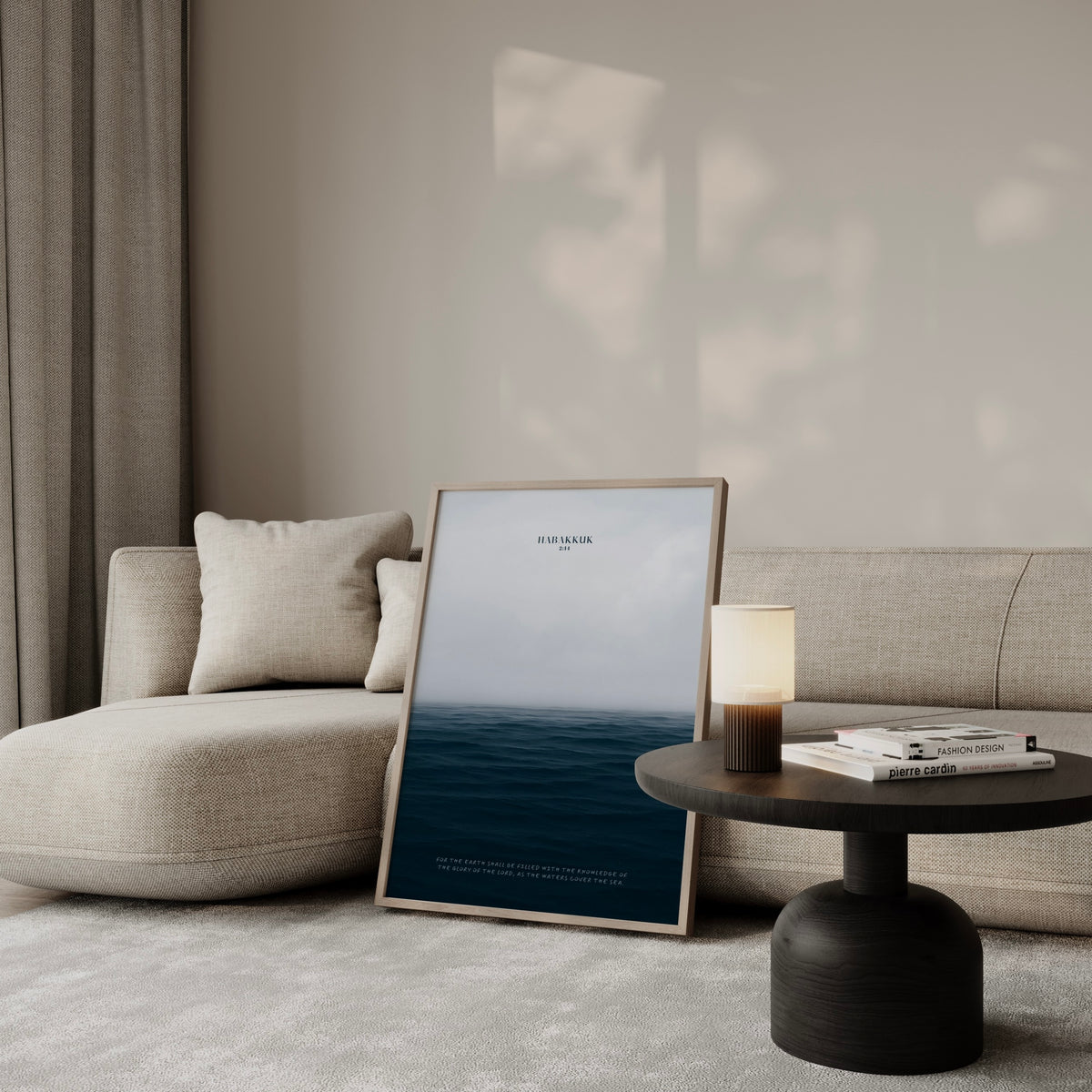 The Sea Nº 1 Habakkuk 2:14 Christian wall art print by AENON HOME fine art scripture print