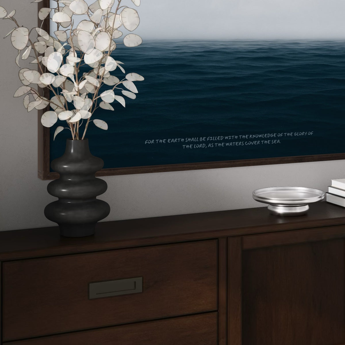 The Sea Nº2 Habakkuk 2:14 Christian wall art print by AENON HOME fine art scripture print